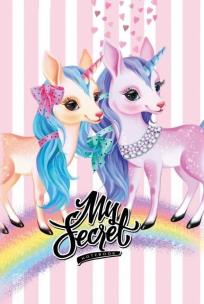 Opakowanie Pamiętnik 135x197/48K kratka TW brokat Jednorożce