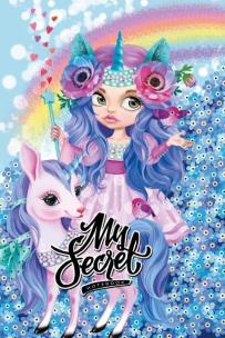 Opakowanie Pamiętnik 135x197/48K kratka TW brokat Jednorożce