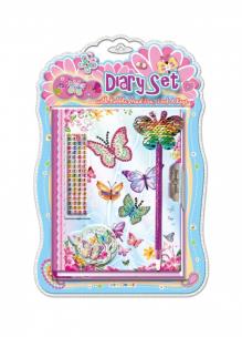 Opakowanie Pamiętnik na kłódkę z długopisem motylki