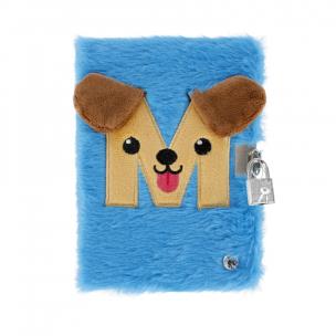 Opakowanie Pamiętnik pluszowy świecący z kłódką Blue M