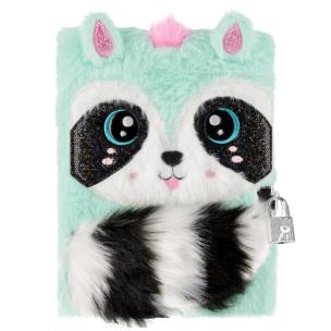 Pamiętnik pluszowy Szop A5 z kłódką. Wydawca: Starpak. Multiszop.pl Opakowanie Pamiętnik pluszowy Szop A5 z kłódką