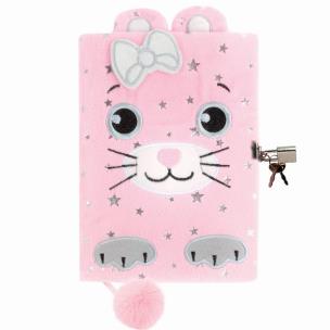 Pamiętnik pluszowy z kłódką Kotek DERFORM. Wydawca: Derform. Multiszop.pl Opakowanie Pamiętnik pluszowy z kłódką Kotek DERFORM