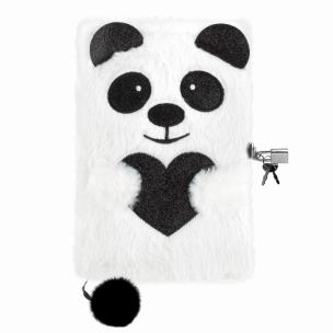 Opakowanie Pamiętnik pluszowy z kłódką Panda DERFORM