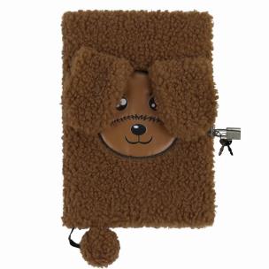 Pamiętnik pluszowy z kłódką Pies DERFORM. Wydawca: Derform. Multiszop.pl Opakowanie Pamiętnik pluszowy z kłódką Pies DERFORM