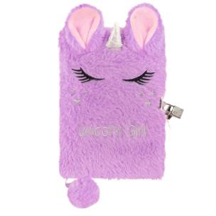 Opakowanie Pamiętnik pluszowy z kłódką Unicorn DERFORM