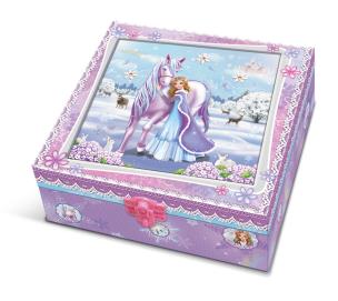 Opakowanie Pamiętnik z akcesoriami w pudełku z półkami Koń