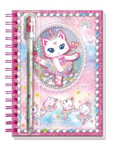 Opakowanie Pamiętnik z długopisem i akcesoriami Kot baletnica