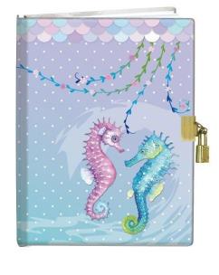 Opakowanie Pamiętnik z kłódką 13x18 Koniki Morskie 60K gładki