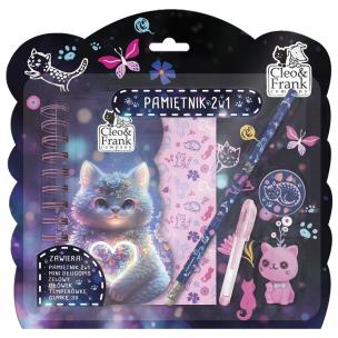 Pamiętnik z kłódką 2w1+ zestaw przyborów Kot. Wydawca: Derform. Multiszop.pl Opakowanie Pamiętnik z kłódką 2w1+ zestaw przyborów Kot