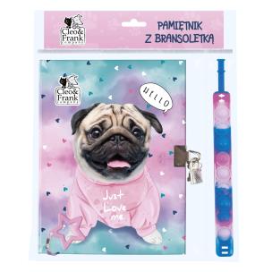 Opakowanie Pamiętnik z kłódką + bransoletka Cleo i Frank 36 pies
