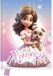 Opakowanie Pamiętnik z kłódką Princess 80 kartek