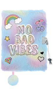 Opakowanie Pamiętnik z kłódką włochacz A5 96k GOOD VIBES