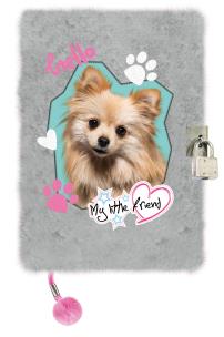 Opakowanie Pamiętnik z kłódką włochacz A5 96k PINK DOG MY LITTLE FRIEND