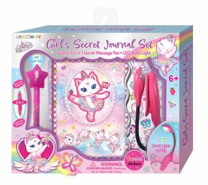 Opakowanie Pamiętnik z lampką Kot Baletnica