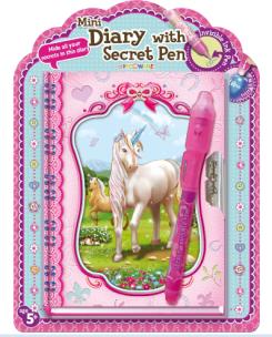 Opakowanie Pamiętnik z niewidzialnym długopisem Jednorożce