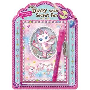 Opakowanie Pamiętnik z niewidzialnym długopisem Kot Baletnica