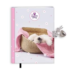 Pamiętnik z zakładką i kłódką The sweet pets Pies. Wydawca: Beniamin. Multiszop.pl Opakowanie Pamiętnik z zakładką i kłódką The sweet pets Pies
