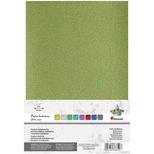 Opakowanie Papier brokatowy A4 dwustronny 8 kolorów