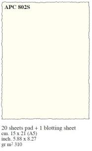 Opakowanie Papier czerpany A5 z podkładką 20 arkuszy kremowy