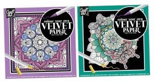 Opakowanie Papier do kolorowania aksamitny 18x18cm 5 arkuszy