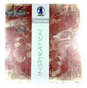 Opakowanie Papier do scrapbookingu Kwiaty i ptaki 5 arkuszy