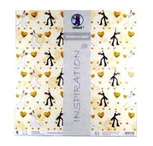 Opakowanie Papier do scrapbookingu ślubne 1 5 arkuszy