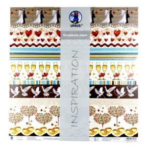 Opakowanie Papier do scrapbookingu ślubne 3 5arkuszy