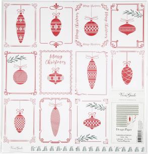 Opakowanie Papier ozdobny Balls and trees 30,5x30,5cm 180g 5 arkuszy edycja limitowana