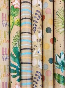 Opakowanie Papier ozdobny z nadrukiem Kraft mix