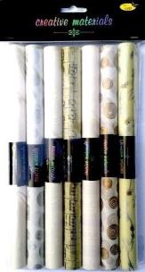 Opakowanie Papier transparentny z nadrukiem 25x30cm 7szt