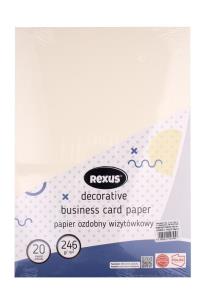 Papier wizytówkowy A4/20ark kremowy - prążki. Wydawca: Beniamin. Multiszop.pl Opakowanie Papier wizytówkowy A4/20ark kremowy - prążki