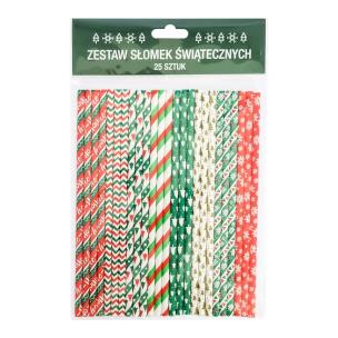 Opakowanie Papierowe słomki Boże Narodzenie