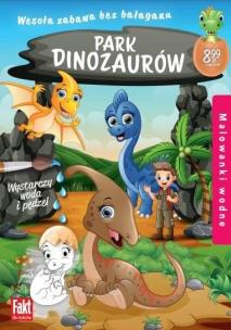 Park dinozaurów. Malowanki wodne. Autor:   Praca zbiorowa. Multiszop.pl Okładka książki Park dinozaurów. Malowanki wodne