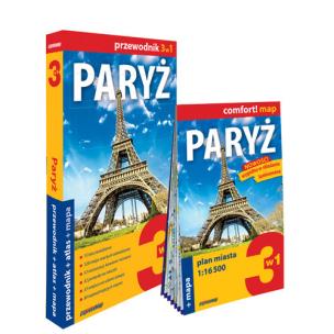 Paryż explore! guide 3w1 przewodnik + atlas + mapa. Autor: Kiełczewska-Konopka Marta. Multiszop.pl Okładka książki Paryż explore! guide 3w1 przewodnik + atlas + mapa