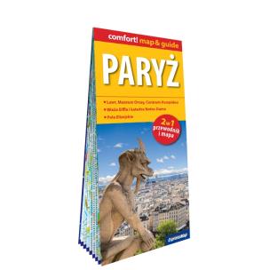 Paryż laminowany map&guide 2w1 przewodnik i mapa. Autor: Kiełczewska-Konopka Marta. Multiszop.pl Okładka książki Paryż laminowany map&guide 2w1 przewodnik i mapa