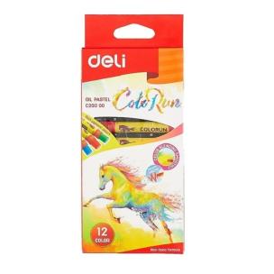 Pastele olejne ColoRun 12 kolorów DELI. Wydawca: DELI. Multiszop.pl Opakowanie Pastele olejne ColoRun 12 kolorów DELI