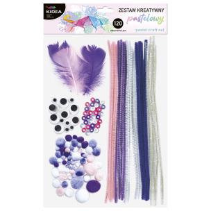 Opakowanie Pastelowy zestaw kreatywny 120 elementów KIDEA