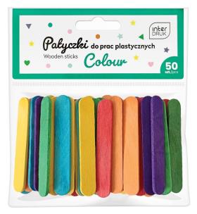 Opakowanie Patyczki do prac plastycznych kolorowe 65mm 50szt