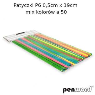 Opakowanie Patyczki drewniane kolorowe 50szt