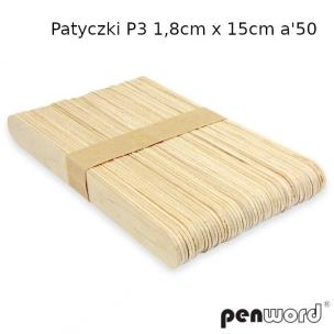 Opakowanie Patyczki naturalne 1,8x15cm 50szt