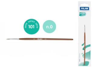 Opakowanie Pędzel okrągły z włosia koziego seria 101 nr 0  Milan 1 szt. na blistrze