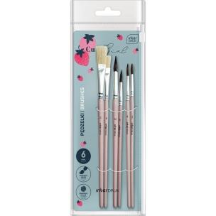 Opakowanie Pędzelki drewniane Cute Girl 6szt