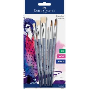 Pędzelki kreatywne 6szt FABER CASTELL. Wydawca: Faber Castell. Multiszop.pl Opakowanie Pędzelki kreatywne 6szt FABER CASTELL