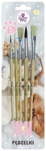 Pędzelki z naturalnego włosia The Sweet Pets 5szt. Wydawca: Beniamin. Multiszop.pl Opakowanie Pędzelki z naturalnego włosia The Sweet Pets 5szt