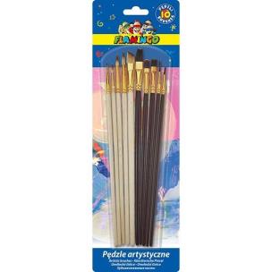 Opakowanie Pędzle artystyczne z drewnianym uchwytem 10szt
