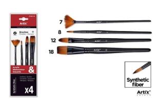 Opakowanie Pędzle syntetyczne 4szt