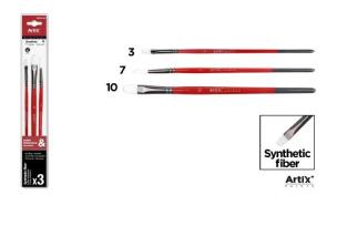 Opakowanie Pędzle syntetyczne miękkie 3szt