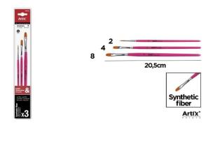 Opakowanie Pędzle syntetyczne płaskie 3szt