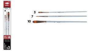 Opakowanie Pędzle syntetyczne zestaw 3szt