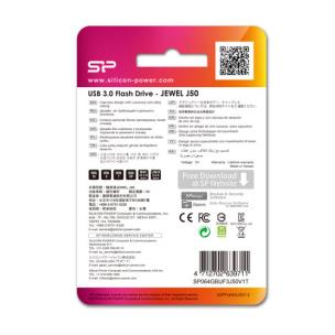 Opakowanie Pendrive Silicon Power Jewel J50 64GB USB 3.2 Titanium